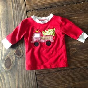 The smocked bug firetruck Christmas tee